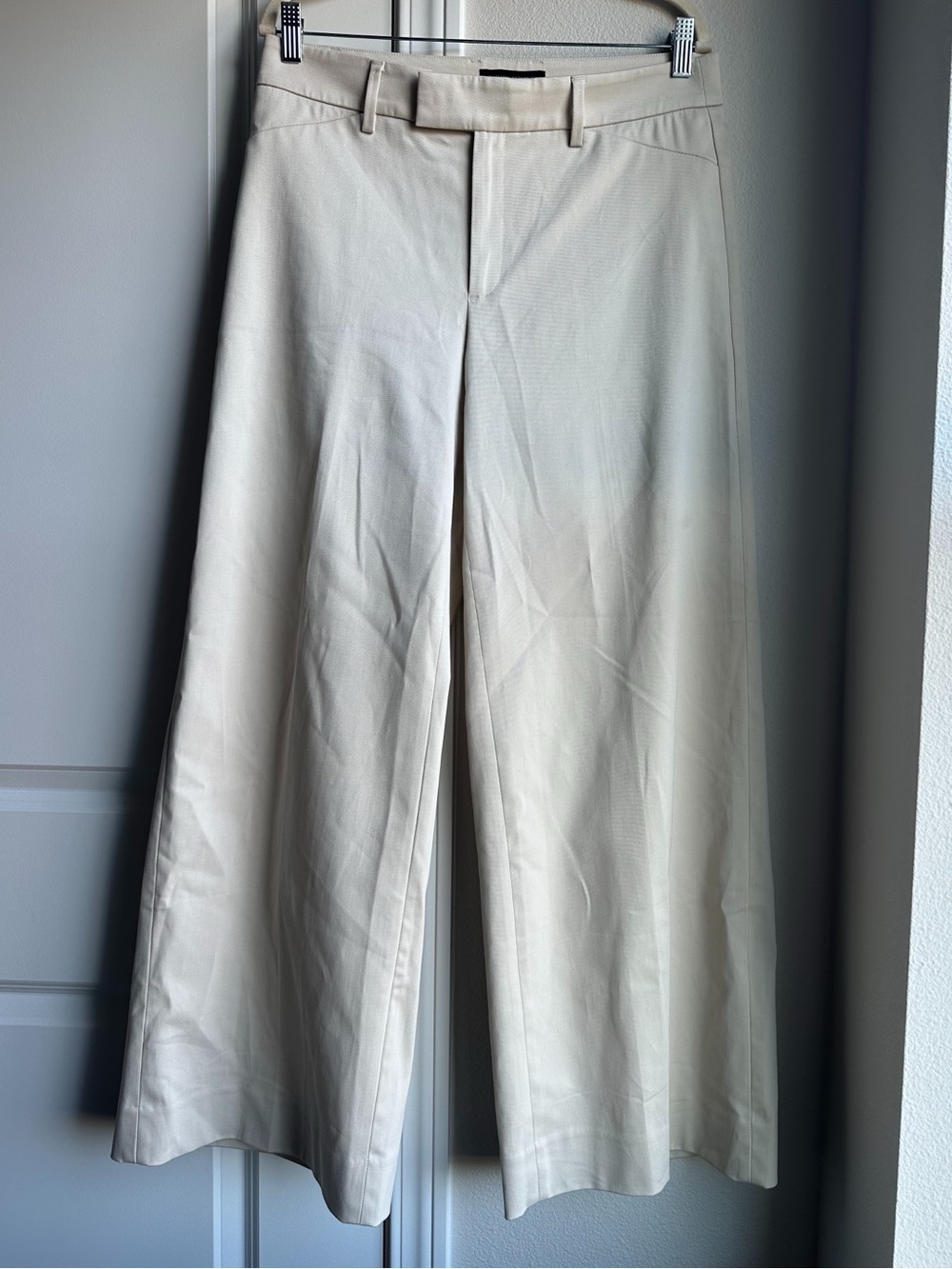 Banana Republic Cream Wide Leg Trousers